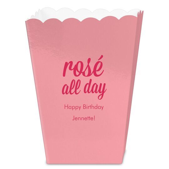Rosé All Day Mini Popcorn Boxes